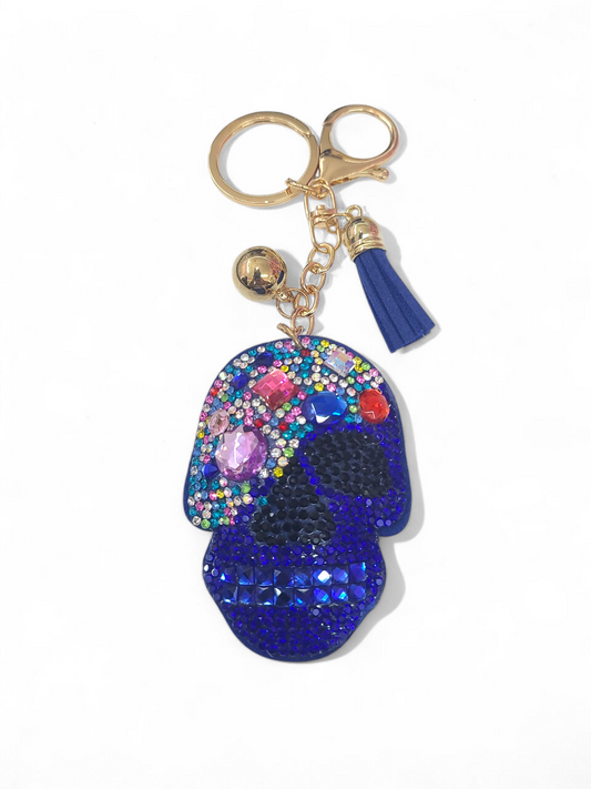 Blue Skull Keychain