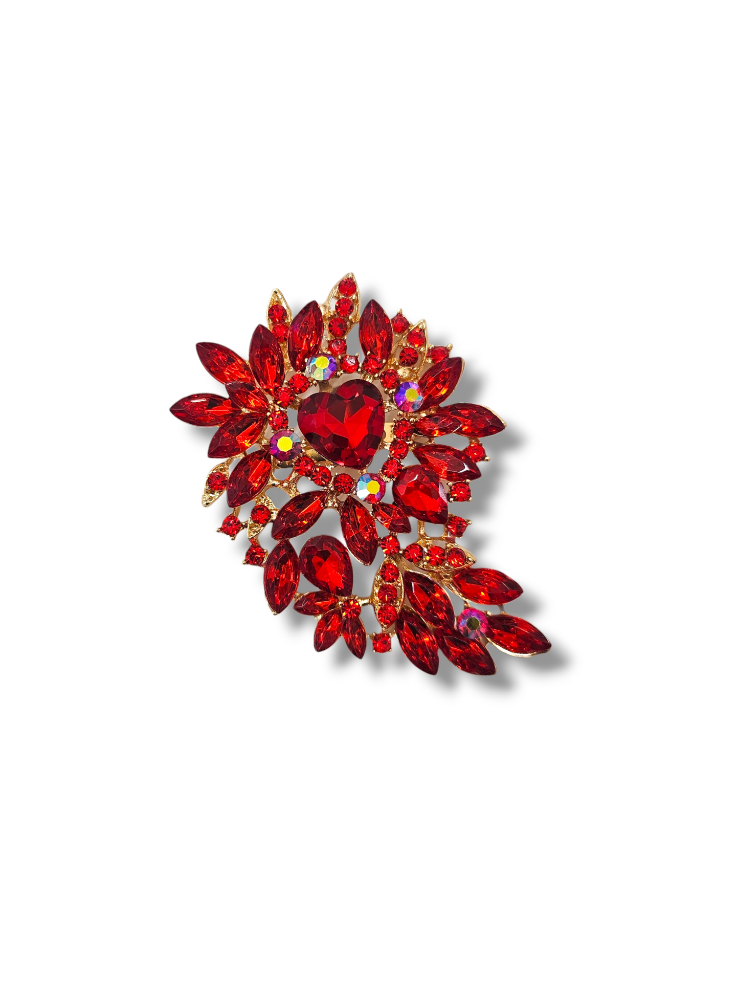 Red heart Brooch