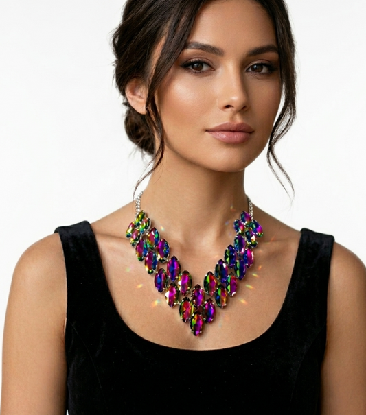 Oil spill statement necklace
