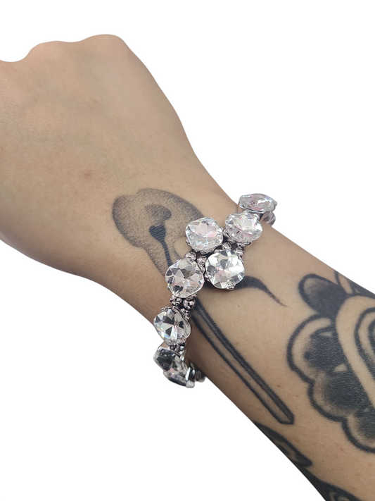 White Rhinestone Cuff