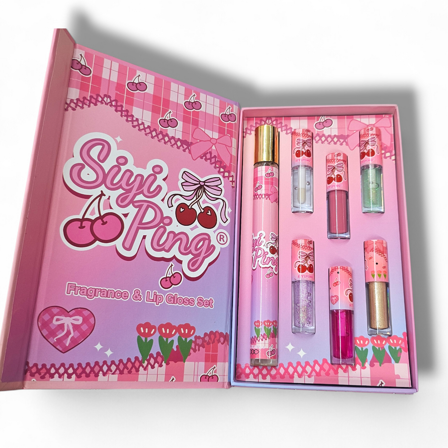 Fragrance and lip gloss set