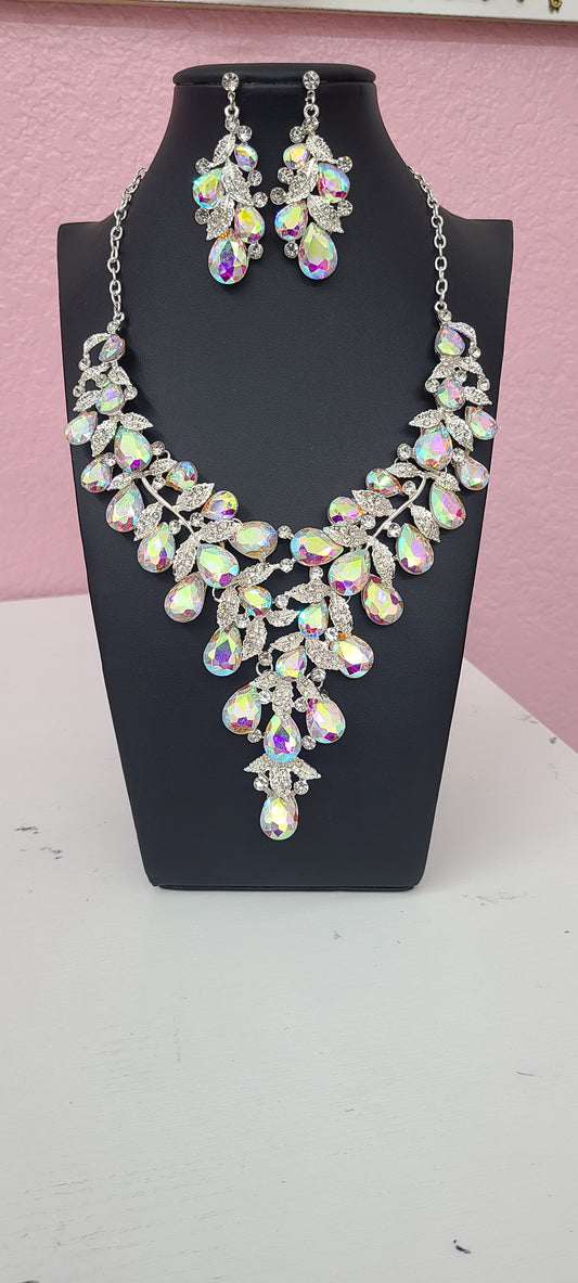 AB Silver Statement Necklace