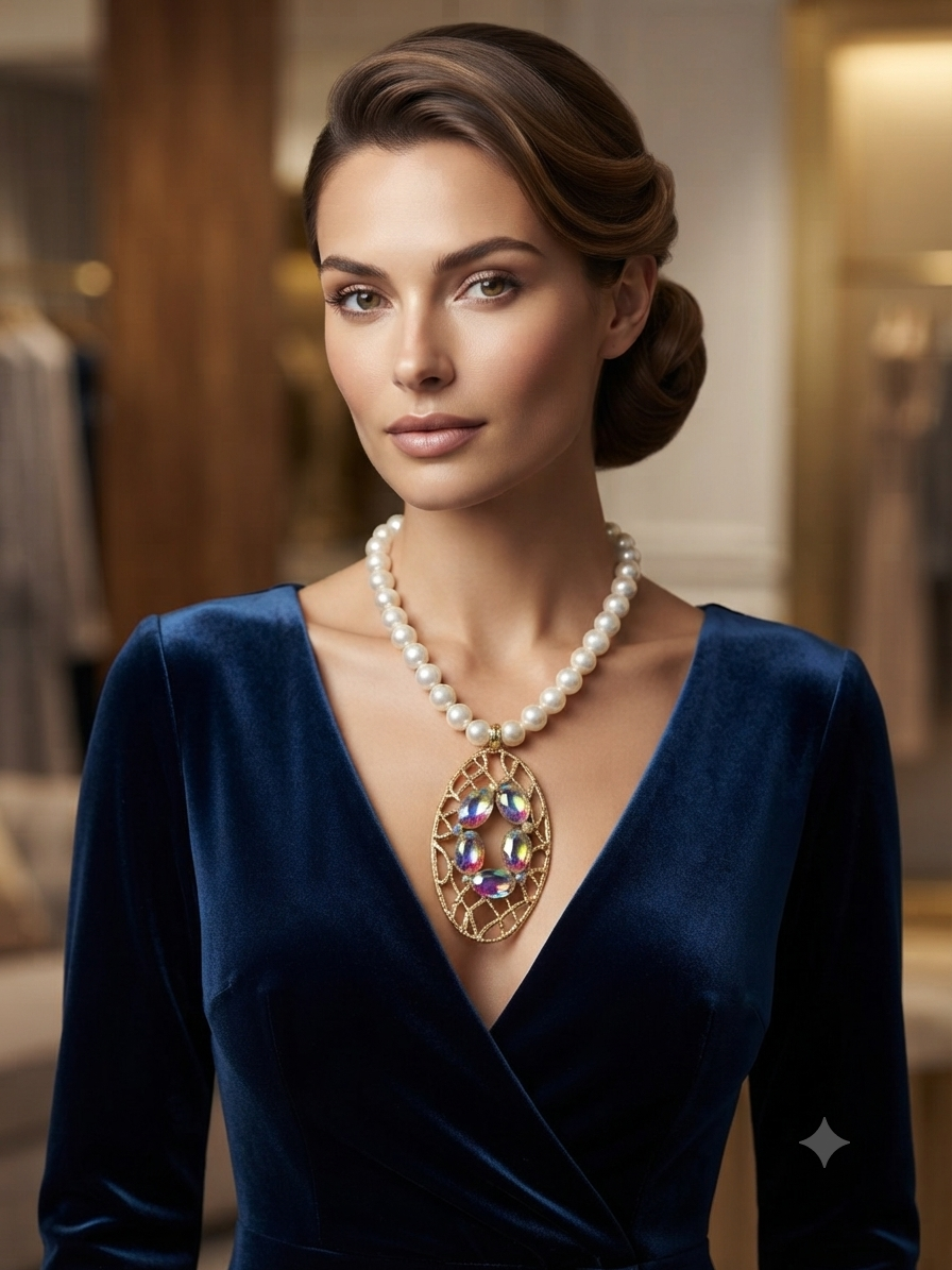 Pearl AB pendant Necklace