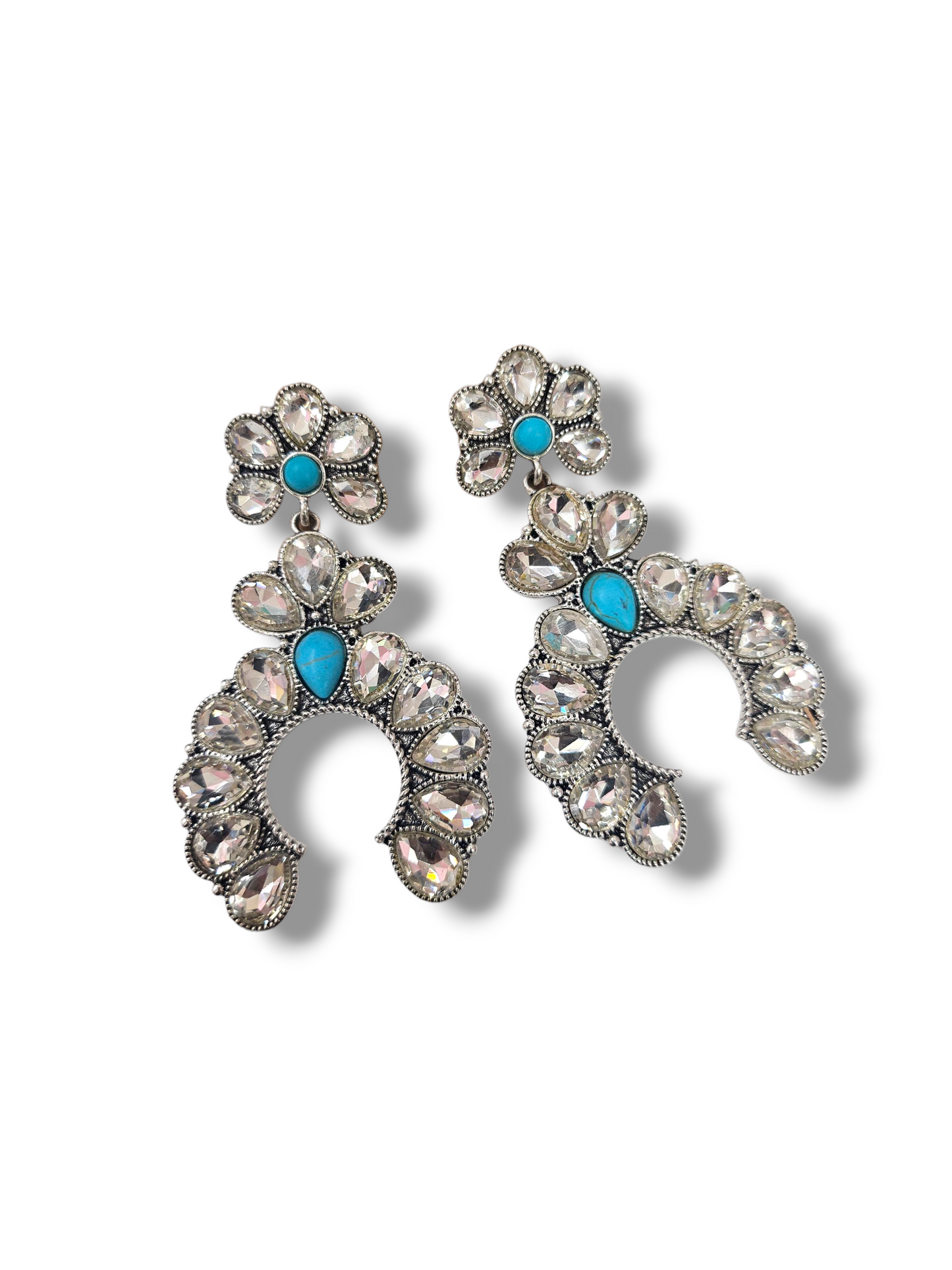 Turquoise statement earrings