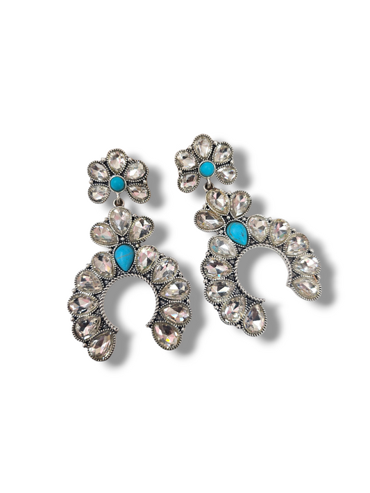 Turquoise statement earrings