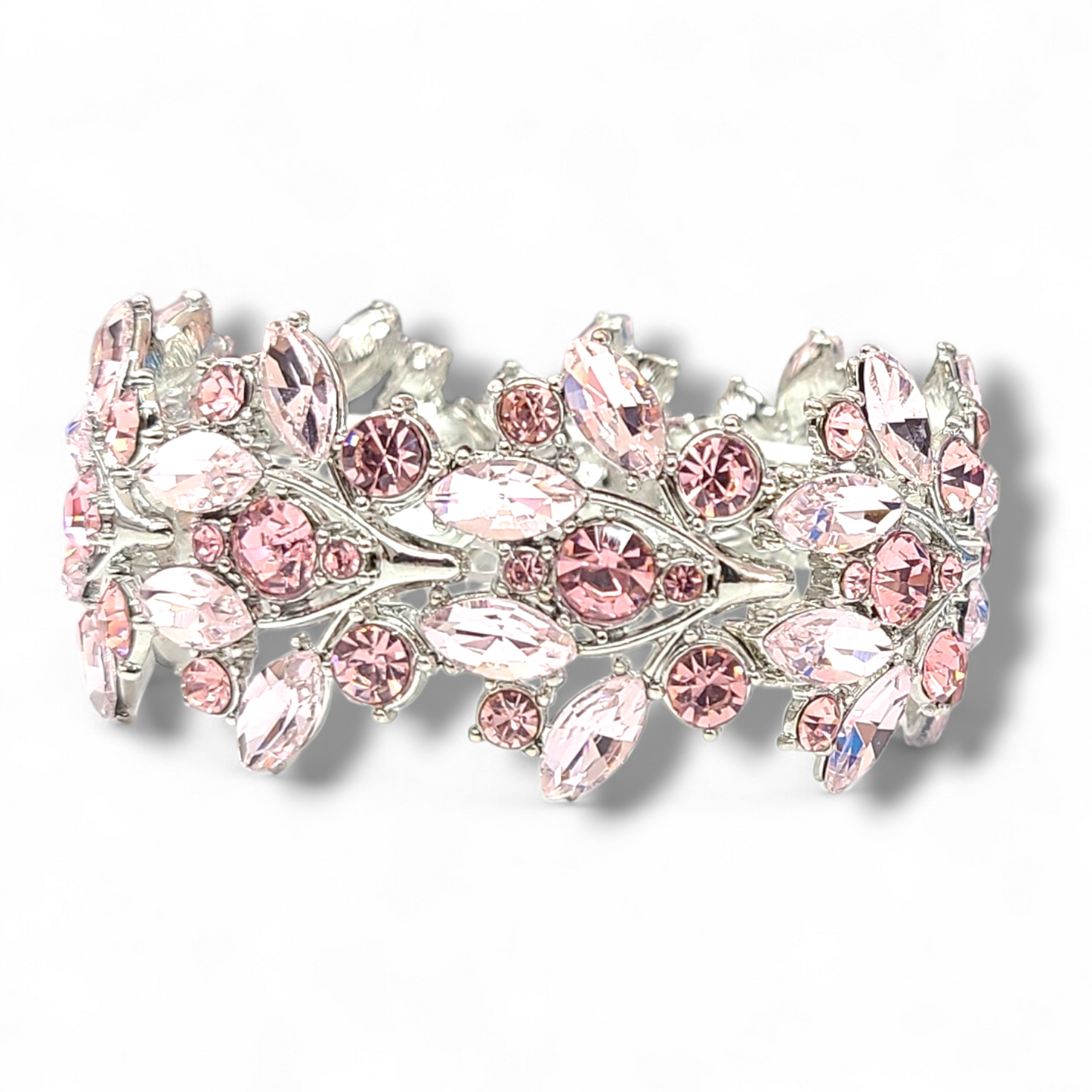 Rhodium pink bracelet