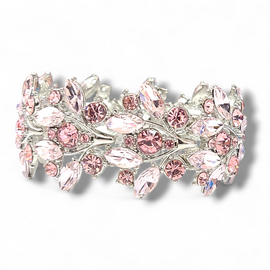Rhodium pink bracelet