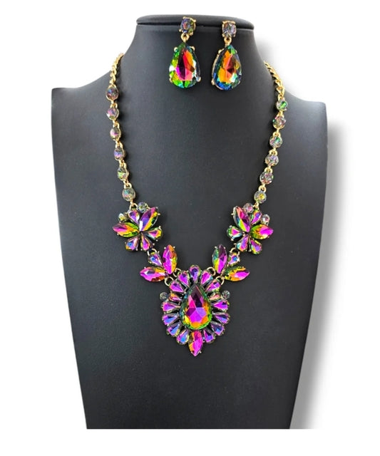 Watermelon Oil slick necklace