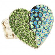 Green and Mermaid Heart Ring