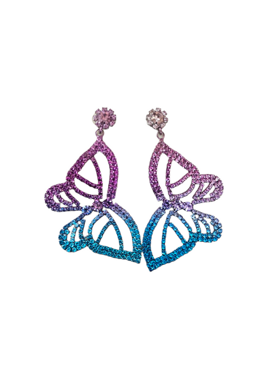 Ombre butterfly earrings