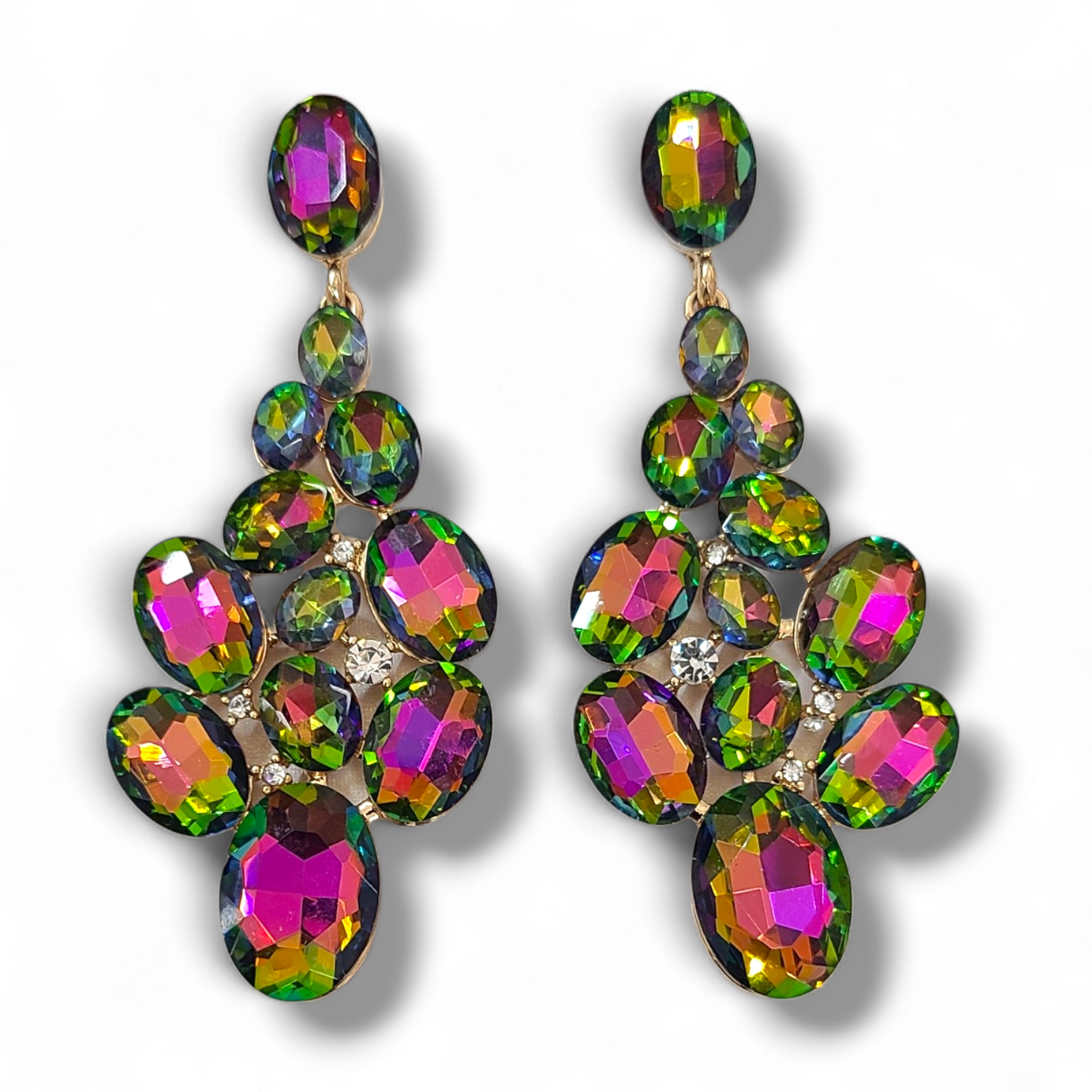 Oilslick earrings